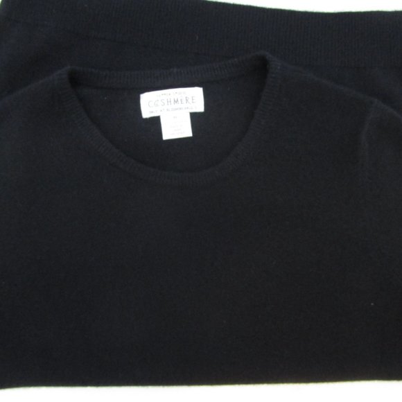 M Black CASHMERE Pullover Knit Sweater Short Sleeve Cuddly Fuzzy - Picture 4 of 8